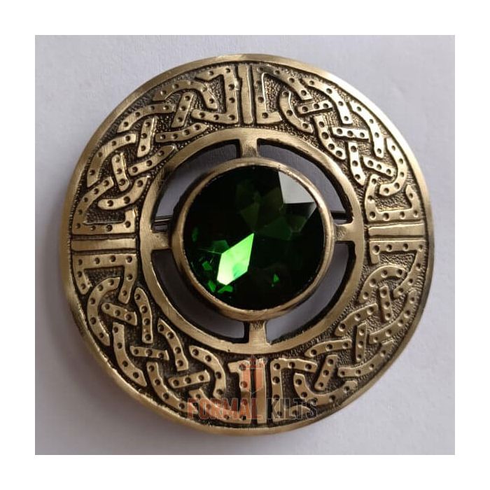 1 Stone Fly Plaid Brooch