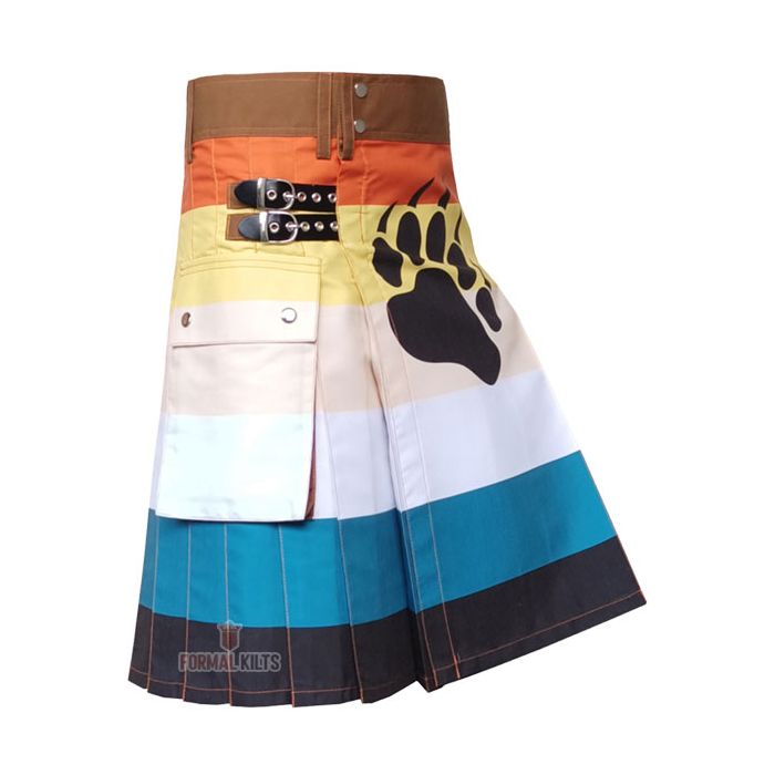 Bear Men Flag Paw Hybrid Utility Kilt
