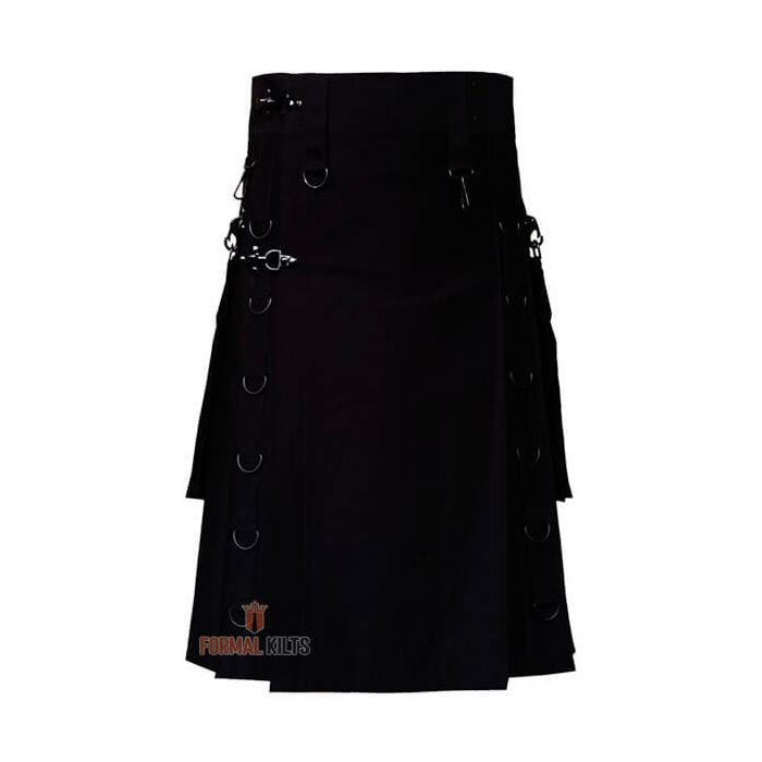 Black Hybrid Utility Gothic Kilt