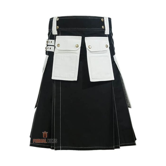 Black & White Hybrid Utility Working Kilt