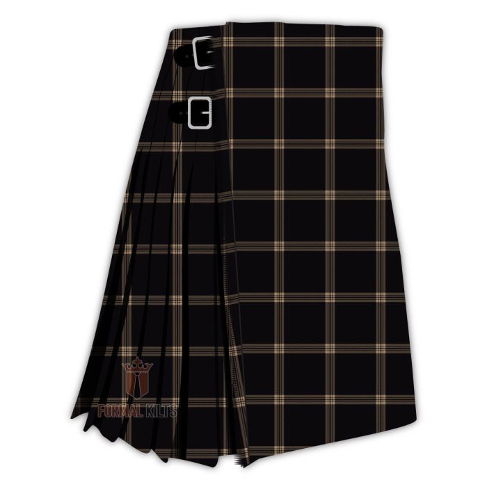 celtic black tartan kilt