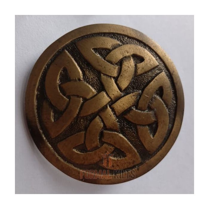 Celtic Swirl Fly Plaid Brooch