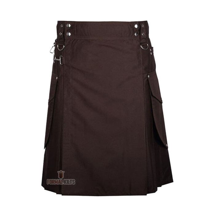 Chocolate Brown Utility Kilt