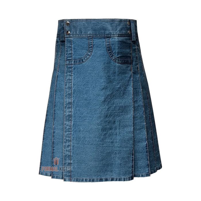 Denim Kilt For Men
