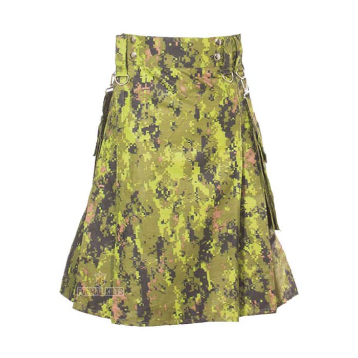 Digital Camo Tactical Utility Kilt Front