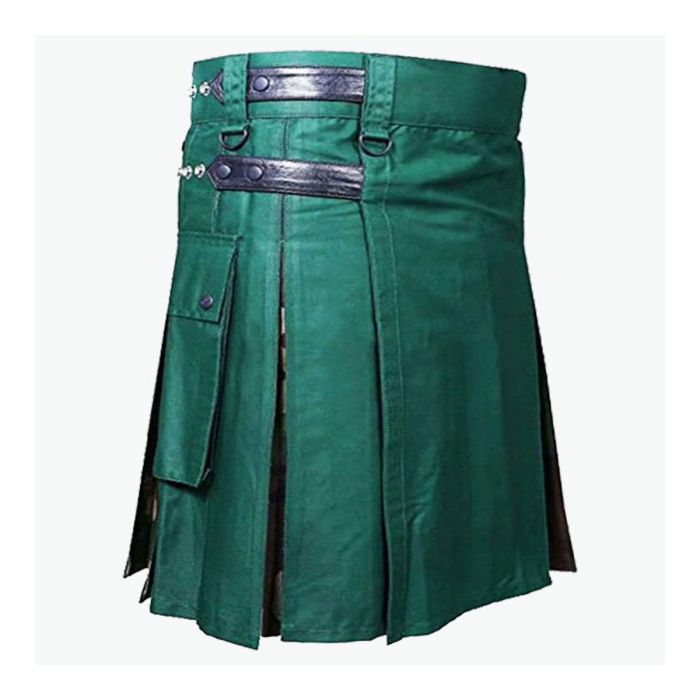 green and woodland camo hybrid utility kilt