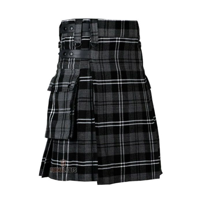 Grey Hamilton Tartan Utility Kilt
