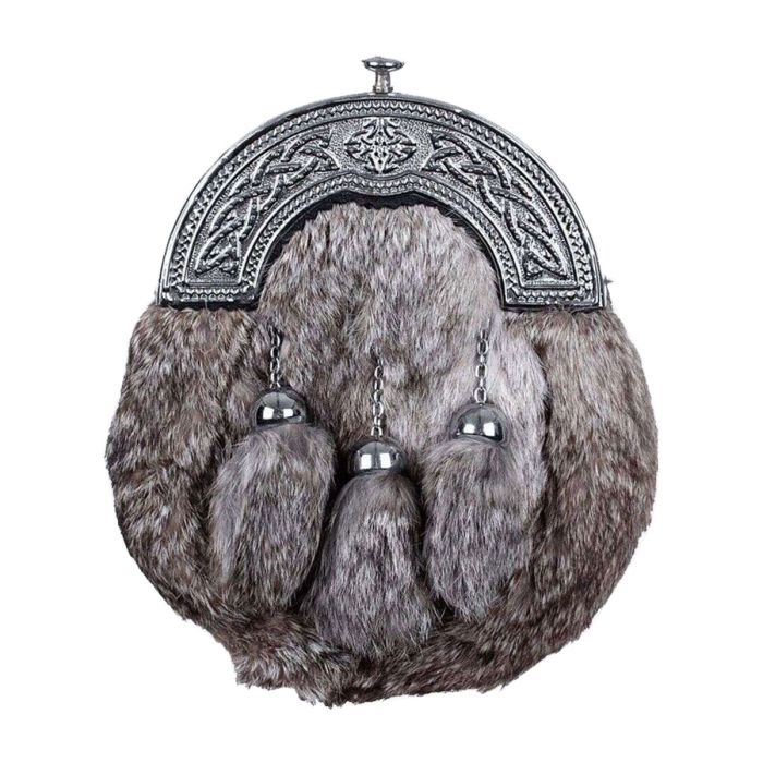 grey rabbit fur sporran