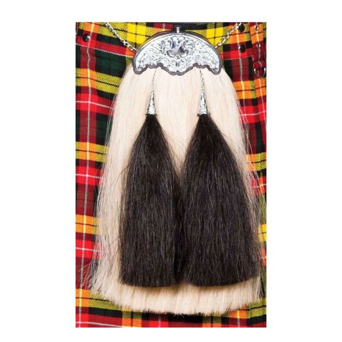 Horse Hair Sporran With Antique Silver Chrome