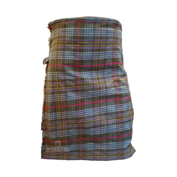 Kennedy Weathered Tartan Kilt Front
