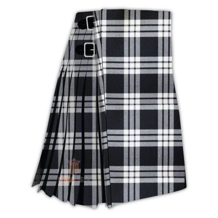 Macfarlane Black and White Tartan Kilt