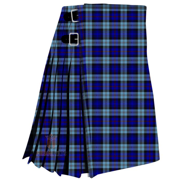 macKenzie blue tartan kilt
