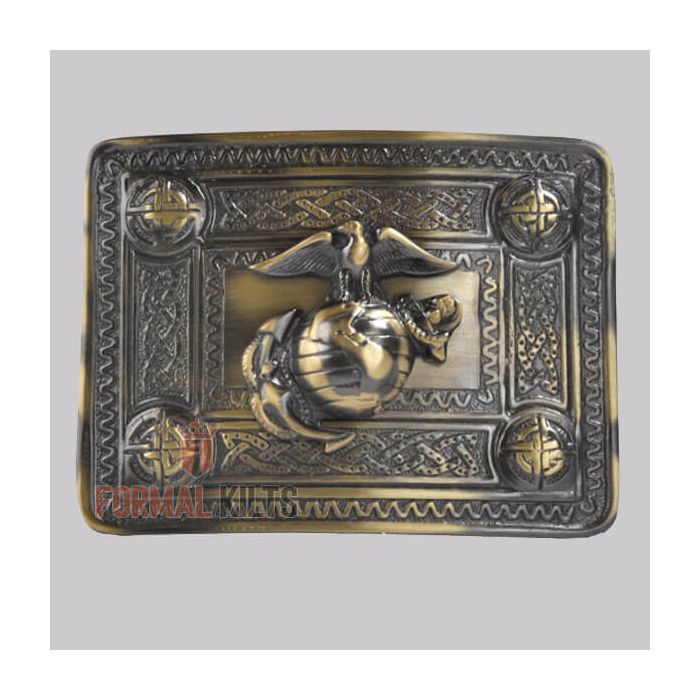 Marine Crops Kilt Belt Buckle
