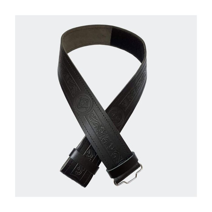 Masonic Black Kilt Belt