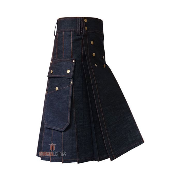 Mens Denim Kilt