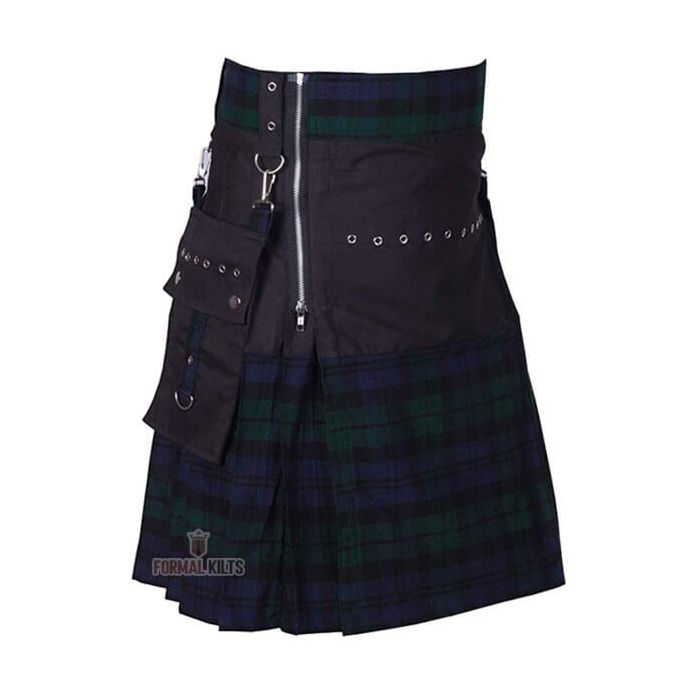 Mens Fashionable Tartan Hybrid Kilt Front
