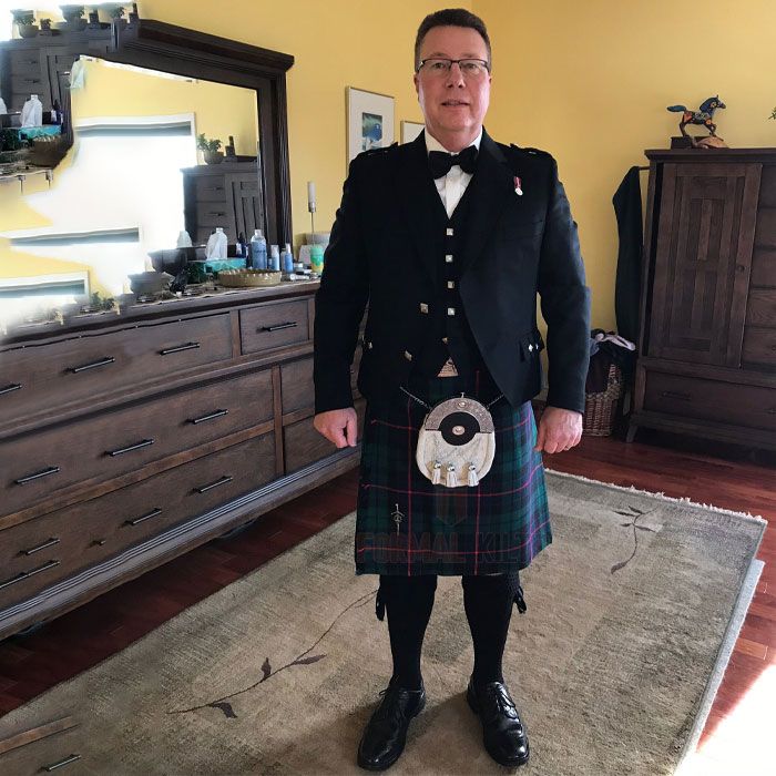 Modern Argyle Kilt Outfit for Men