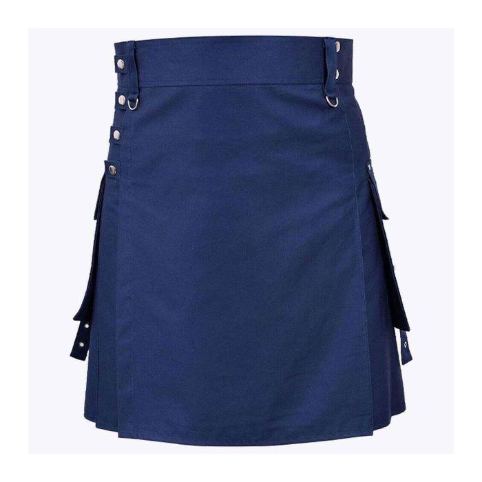 navy blue fashion kilt