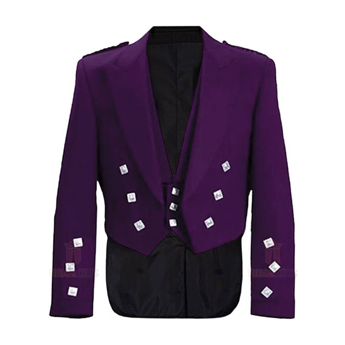 purple prince charlie jacket and waistcoat