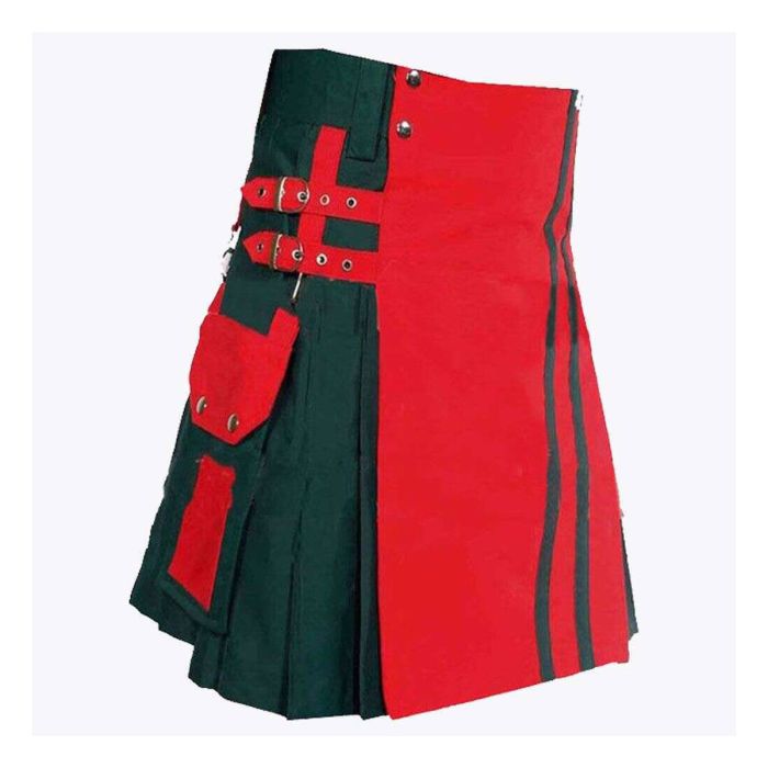 red and green hybrid kilt