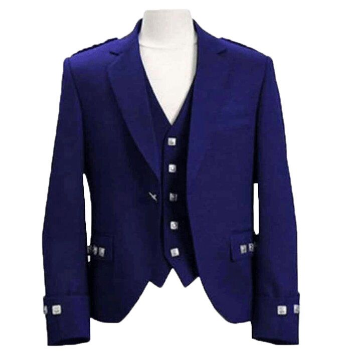 Royal Blue Argyll Jacket and Vest