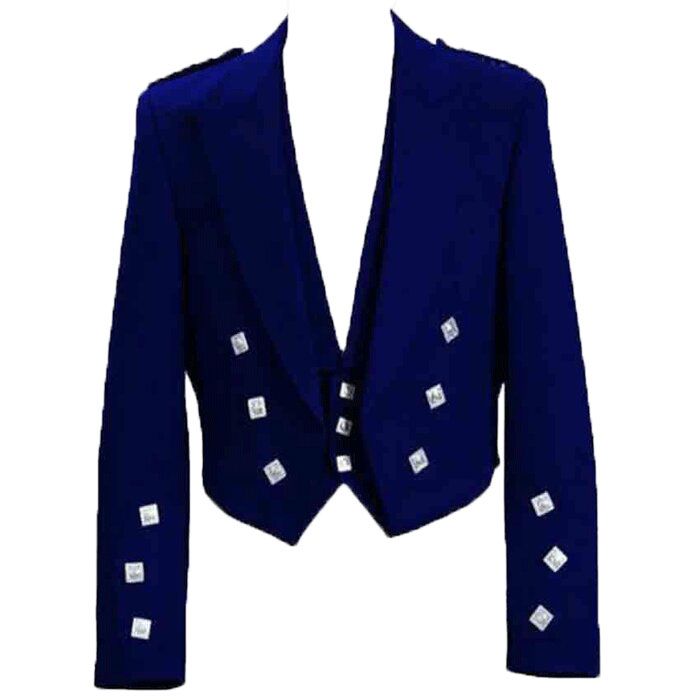 Royal Blue Prince Charlie Jacket and Waistcoat