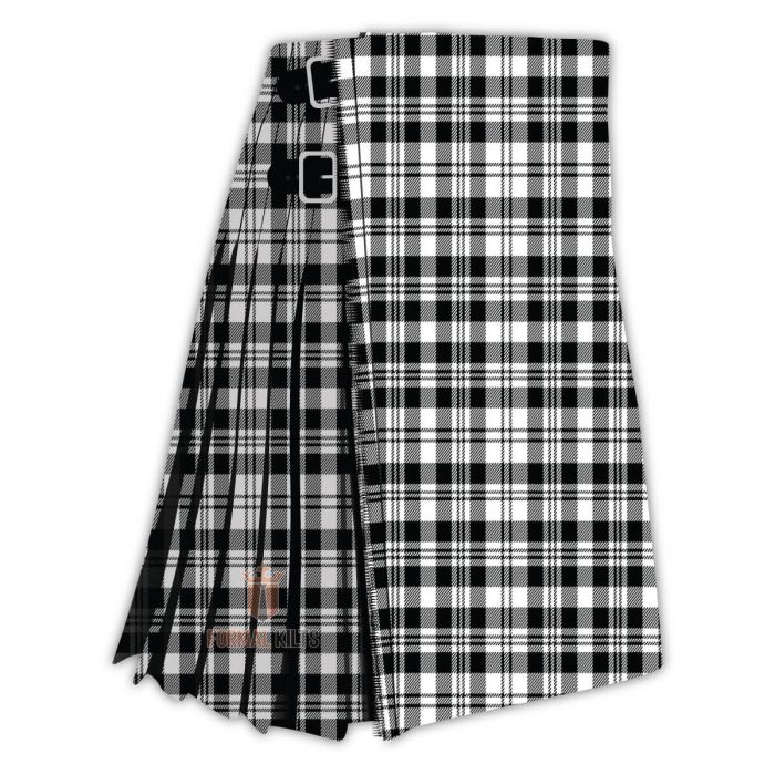 Scott Black and White Tartan Kilt