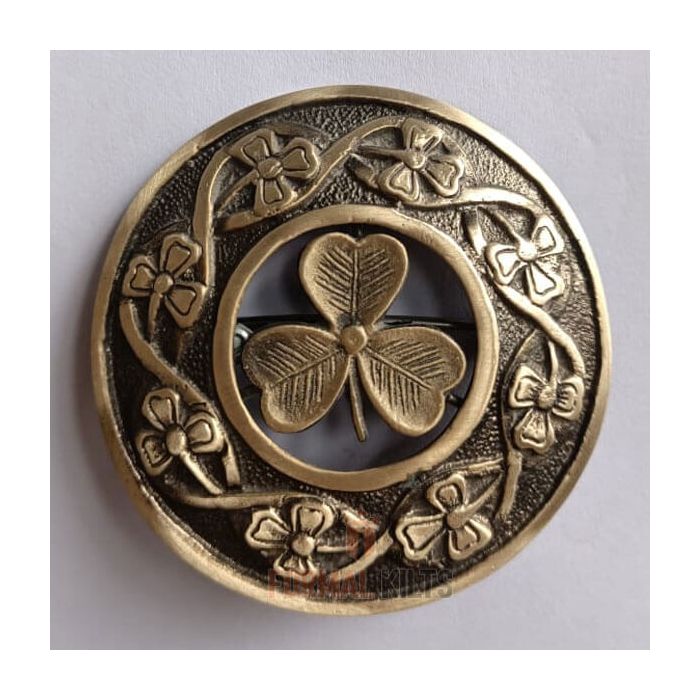 Shamrock Fly Plaid Brooch