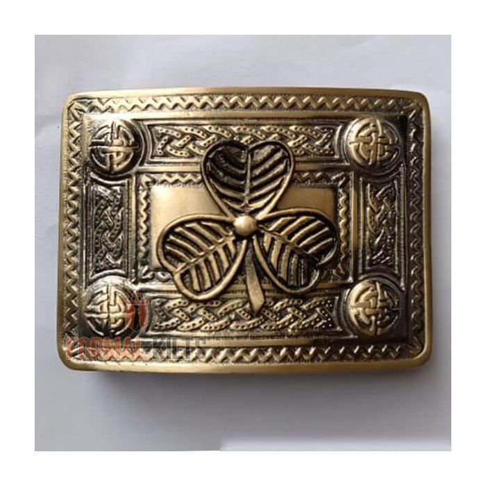 Shamrock Kilt Belt Buckle