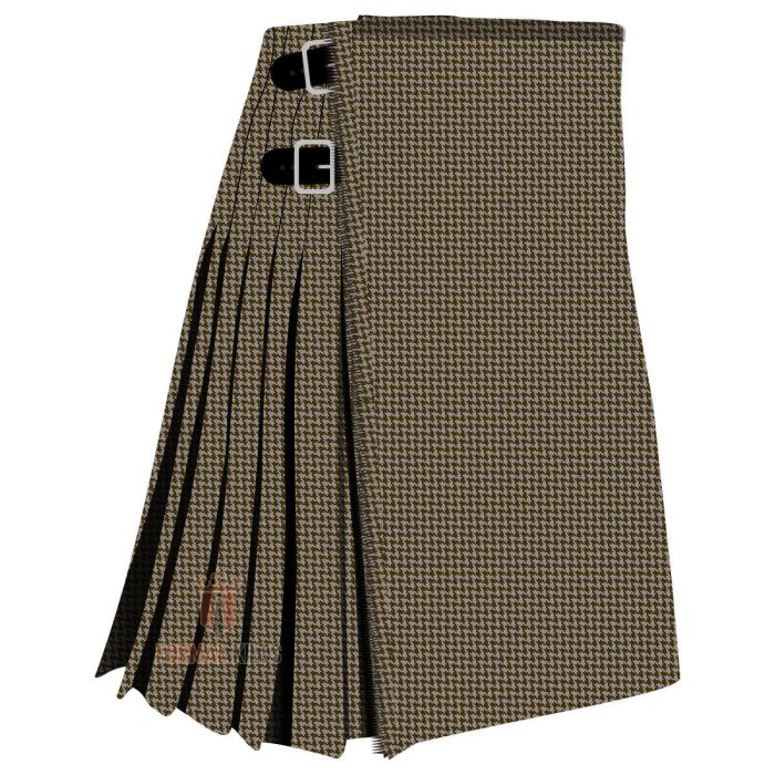 shepherd brown and white tartan kilt