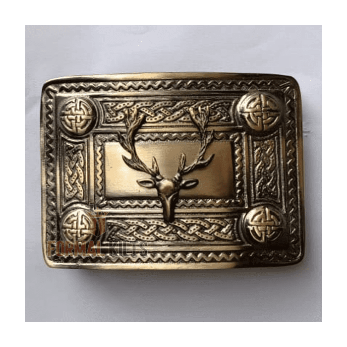 Stag Head Kilt Belt Buckle