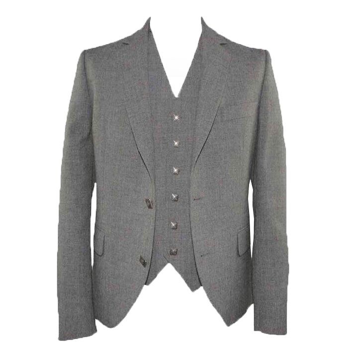 Tailored Grey Argyll and Waistcoat Set