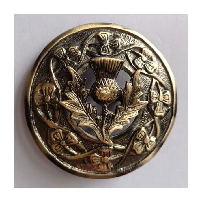 Thistle Fly Plaid Brooch