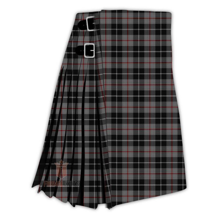 thompson grey muted tartan kilt