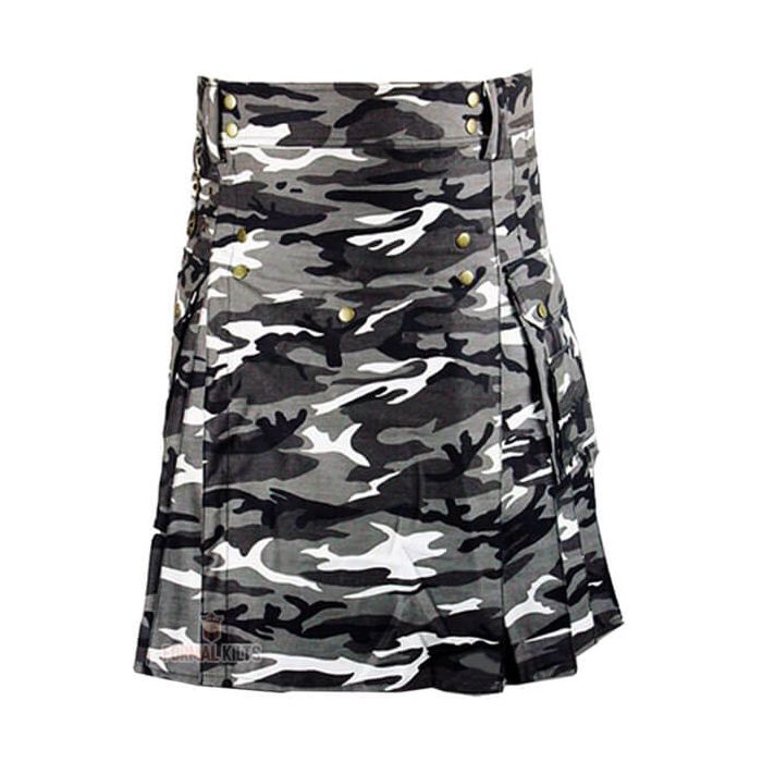 Urban Camouflage Utility Kilt Front