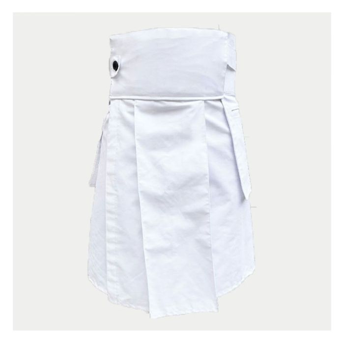 modern white utility kilt