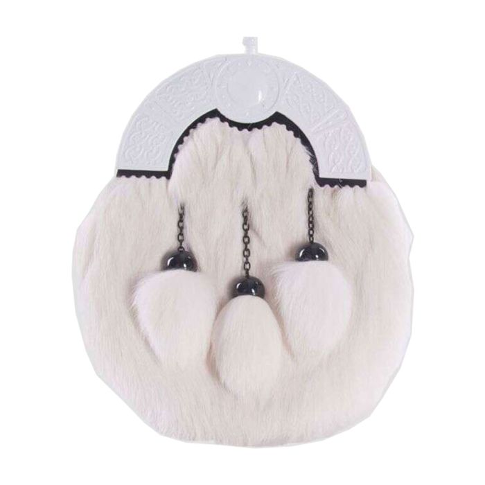 white rabbit with white cantle sporran