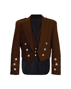 Brown Prince Charlie Jacket And Waistcoat