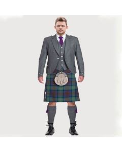argyll light grey kilt outfit for men