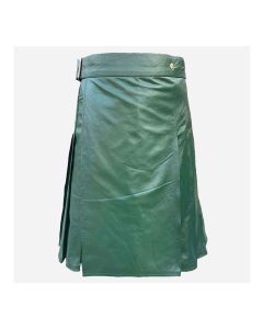 Green Modern Leather Kilt