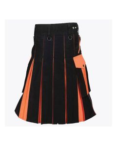 Black And Orange Utility Kilt