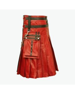 Trendy Black And Red Gothic Hybrid Kilt