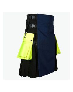 Black And Blue Hybrid Utility Kilt