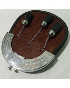 Black and Brown Full Dress Sporran Front