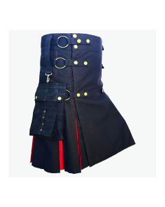 Black And Red Hybrid Utility Kilt