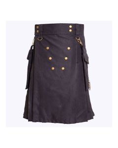 Black Deluxe Utility Kilt