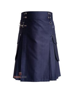 Black Fashion Utility Kilt

