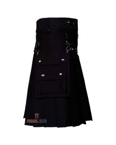 Black Hybrid Utility Gothic Kilt