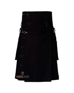 Black Hybrid Utility Gothic Kilt