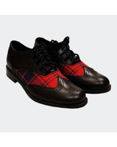 Black Leather Kilt Tartan Ghillie Brouges